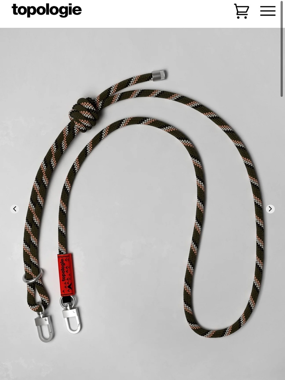 topologie 8.0 mm rope strap in army green